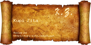 Kupi Zita névjegykártya